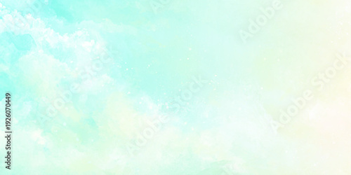 A soft pastel gradient background featuring light turquoise and pale yellow hues suggesting tranquility and calmness
