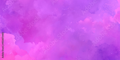 An abstract watercolor background featuring a vibrant blend of pink and purple hues creating a soft dreamy effect