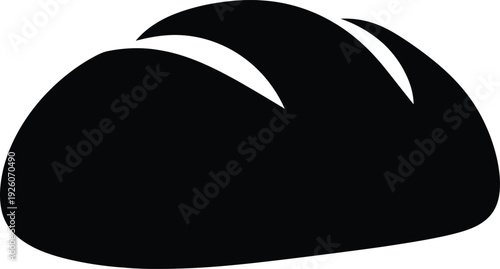 French bread icon loaf of bread baking illustration