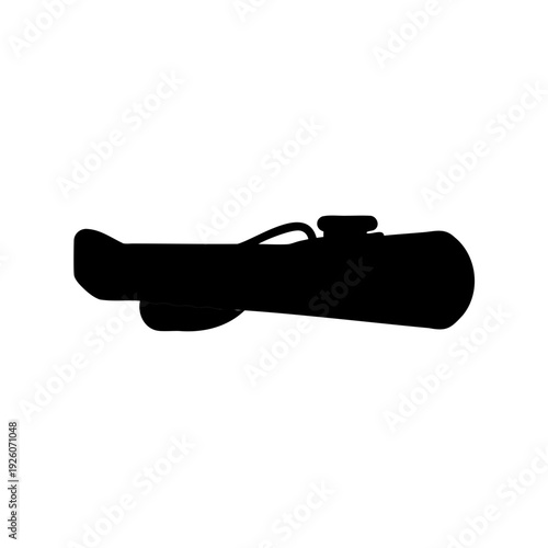 Silhouette of a vintage doctors bag or medical kit with handle