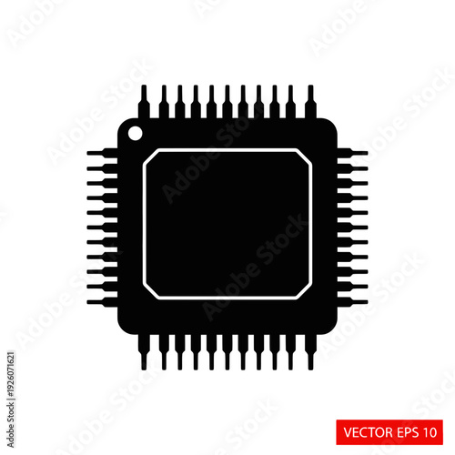 A black and white image of a computer chip
