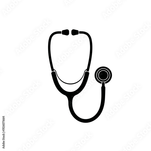 A stethoscope on a white background