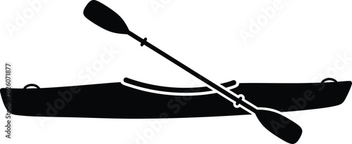 Kayak paddle silhouette icon