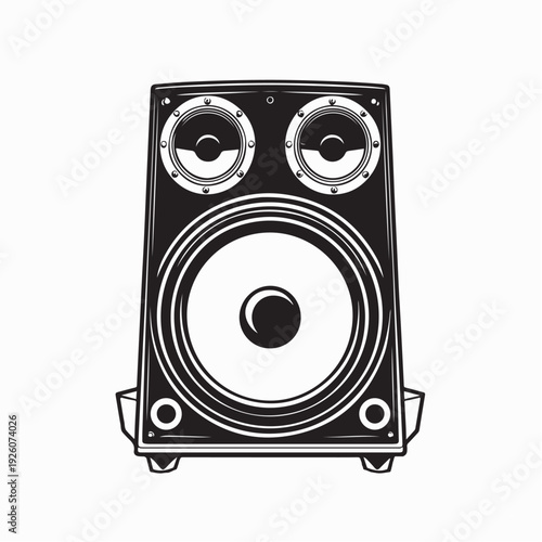 Modern Sound System Speakers Logo Vector on White Background