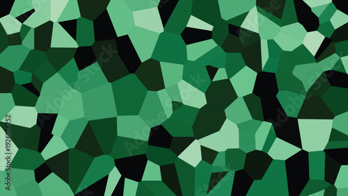 Green geometric background, abstract triangles background, natural mosaic