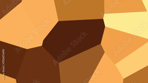 Orange abstract triangles background, brown geometric pattern