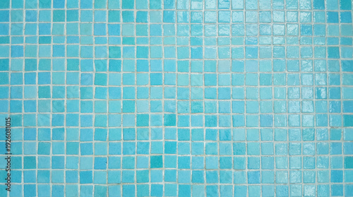 Blue Swimming Pool Mosaic Tile Texture – Seamless Aqua Background Pattern
