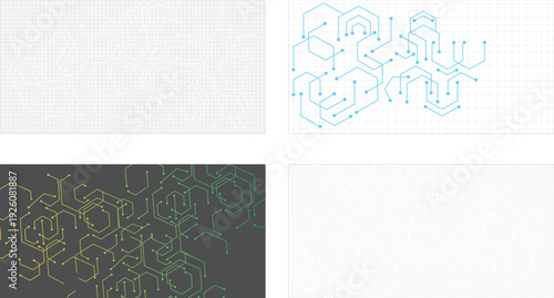 Minimal technology circuit board bundle, Futuristic circuit board vector design