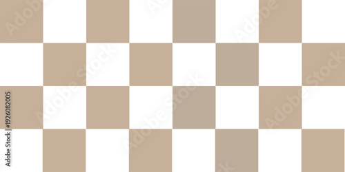 Simple Seamless Beige and White Checkered Pattern Square Texture Background