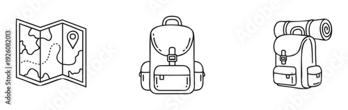 Essential travel gear and navigation tools for outdoor enthusiasts embarking on exciting adventures and wilderness expeditions perfect for tourism blogs apps or camping guides