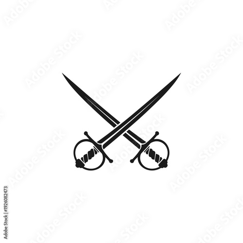 Crossed Swords Symbol Representing Battle and Combat