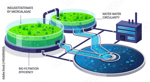 Sustainable Industrial Water Treatment System with Microalgae Bio-filtration for Water Circularity