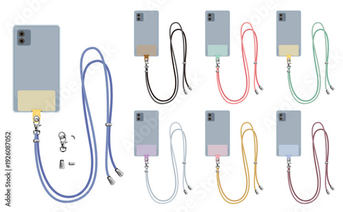 ショルダーストラップ 紐 スマホ用 カラーバリエーション セット