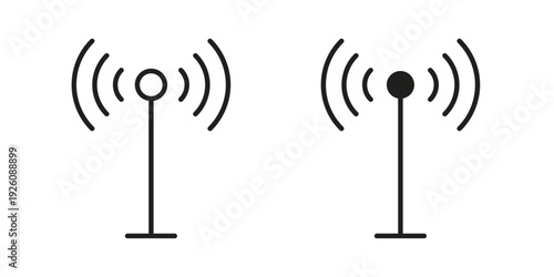 Antenna icon vector logo design element. Vector emblem template.