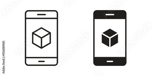 Ar apps icon vector logo design element. Vector emblem template.