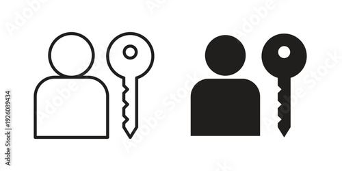 Authentication icon vector logo design element. Vector emblem template.