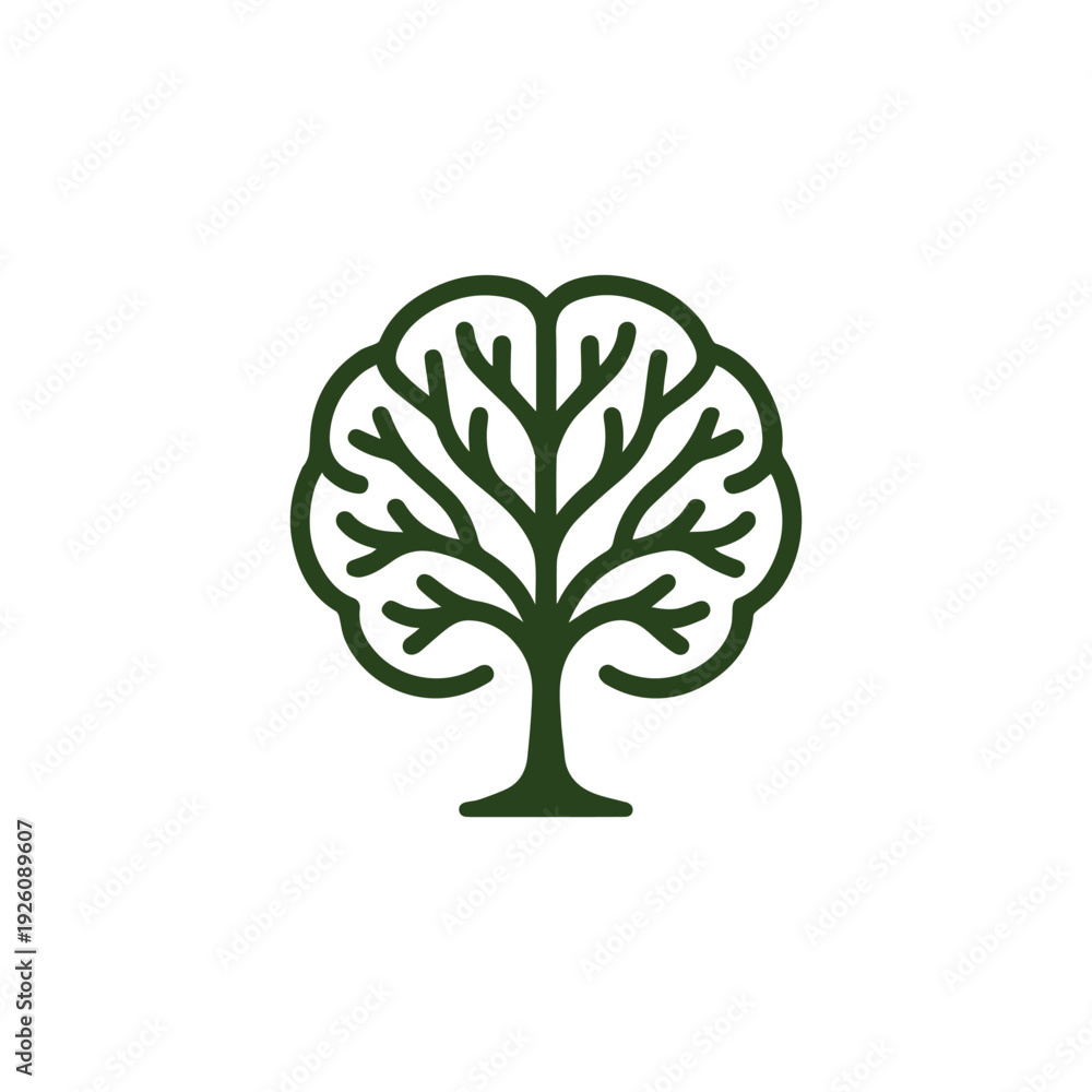 Obraz premium Tree Brain Logo