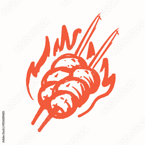 Logo of an Business Food bakso bakar