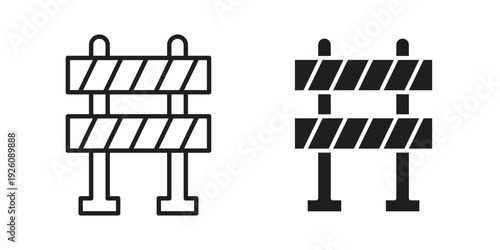 Barrier icon vector logo design element. Vector emblem template.