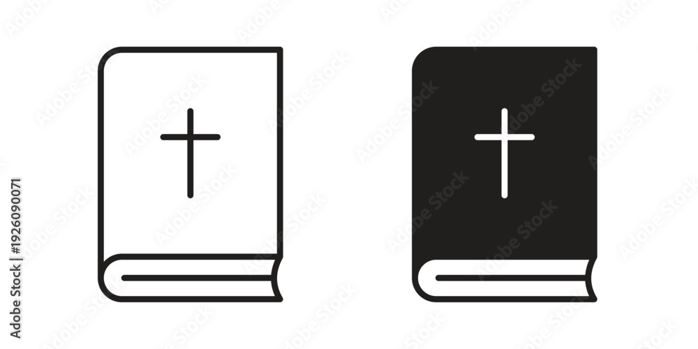 Fototapeta premium Bible icon vector logo design element. Vector emblem template.