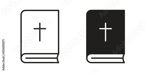 Bible icon vector logo design element. Vector emblem template.