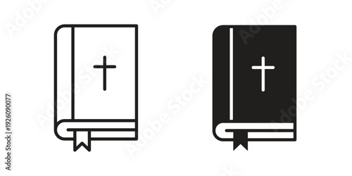 Bible icon vector logo design element. Vector emblem template.