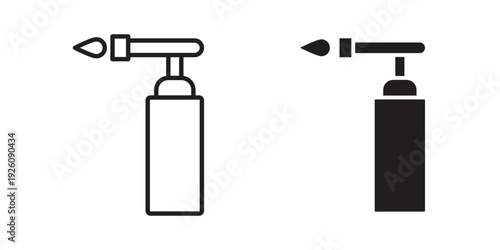 Blowtorch icon vector logo design element. Vector emblem template.