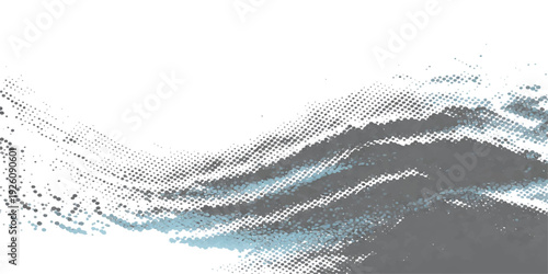 Abstract blue and white water wave pattern with bubble textures and ice crystal vector backgrounds