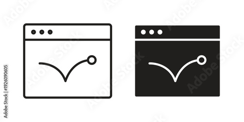 Bounce rate icon vector logo design element. Vector emblem template.