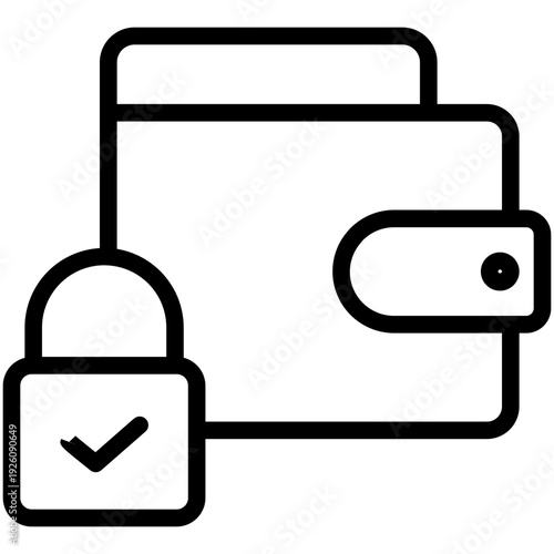 Wallet icon. wallet or financial security icon.
