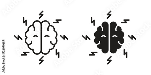 Brainstorm icon vector logo design element. Vector emblem template.