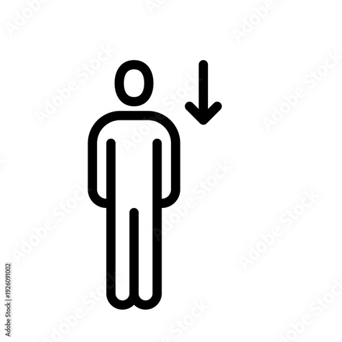 Business Down line icon