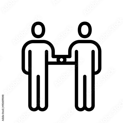 Handshake line icon