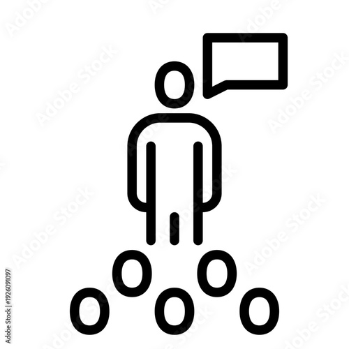 Public Talk line icon