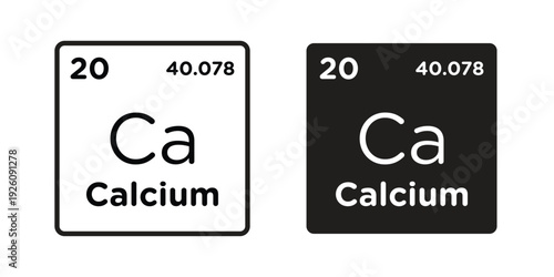 Calcium icon vector logo design element. Vector emblem template.