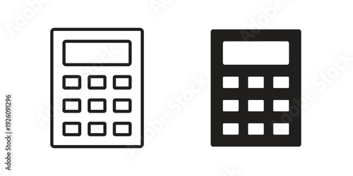 Calculator icon vector logo design element. Vector emblem template.