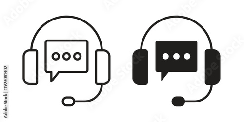 Callcenter icon vector logo design element. Vector emblem template.