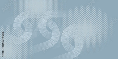 White and gray gradient abstract background with shining white round lines pattern. Futuristic circle line design for poster, cover, banner, presentation, website, flyer. EPS. 4