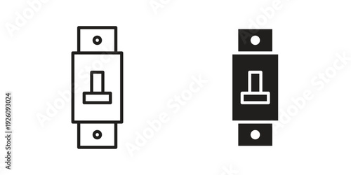 Circuit Breaker icon vector logo design element. Vector emblem template.