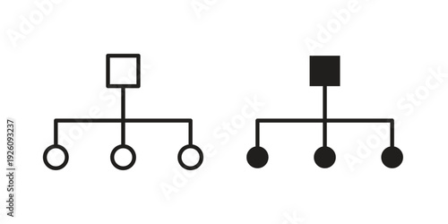 classification icon vector logo design element. Vector emblem template.