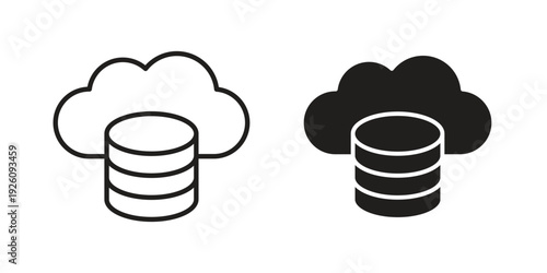 Cloud server icon vector logo design element. Vector emblem template.