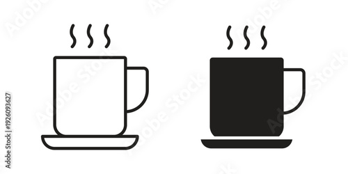 coffee cup icon vector logo design element. Vector emblem template.