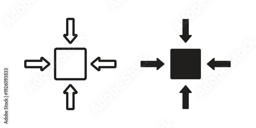Compact size icon vector logo design element. Vector emblem template.