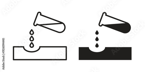 Corrosive substance icon vector logo design element. Vector emblem template.