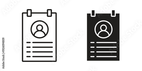 Curriculum icon vector logo design element. Vector emblem template.