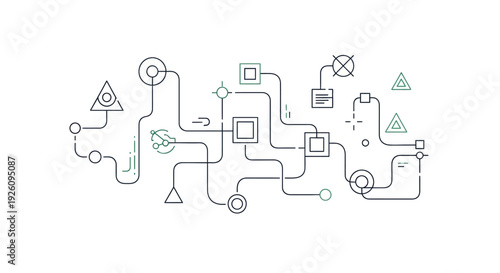Abstract Digital Circuit Network Technology Illustration