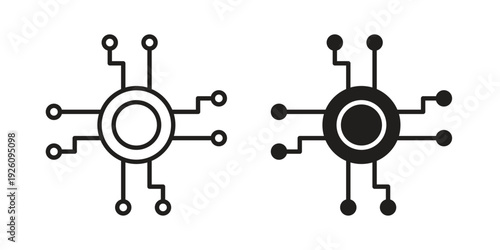 Decentralized icon vector logo design element. Vector emblem template.
