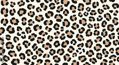 Classic and trendy seamless leopard print pattern with natural brown and black spots for a stylish animal-themed background.
