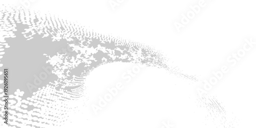 Abstract black and white vector background featuring a grunge paint splash texture with winter snowflake patterns and a dirty ink splatter border design for a holiday art illustration