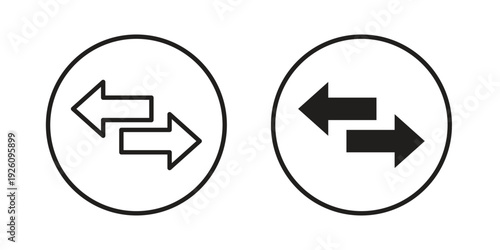 Double arrow icon vector logo design element. Vector emblem template.